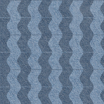 Abstract wavy pattern - seamless background - blue jeans texture