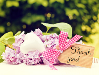 flower greeting card background thank you