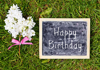 greeting card background happy birthday, blackboard