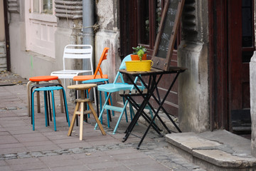 empty restaurant terrace