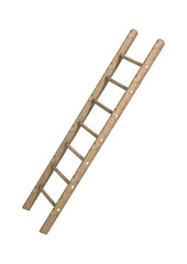 Wooden Step Ladder - obrazy, fototapety, plakaty
