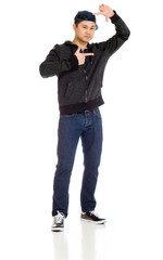 Obraz premium Model isolated framing with fingers