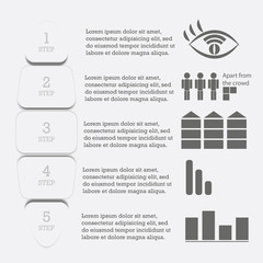 Infographics. Step by step illustration of action