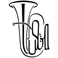 Tuba als Logotype - obrazy, fototapety, plakaty