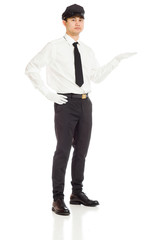 Model isolated hand gesture presenting