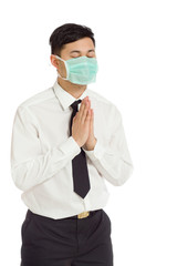 Model isolated praying