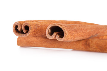 cinnamon isolated on white background