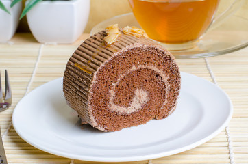 Chocolate roll cake