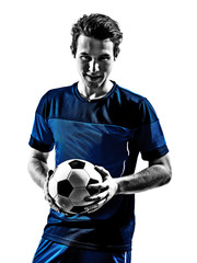 italian soccer player man silhouette portraits