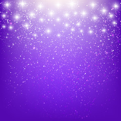 Fototapeta premium Shiny stars on purple background