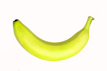 A single banana isolated on white