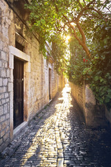 Old stone streets of Trogir