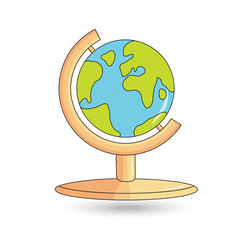 School globe. Cartoon  style design - vector