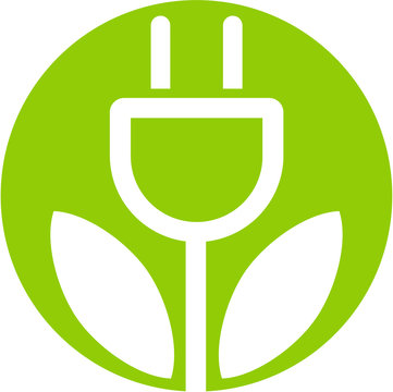 Icon, Pictogramm oder Logo f&uuml;r gr&uuml;ne Energie