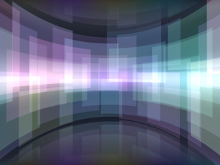 Abstract background with curved rectangulars