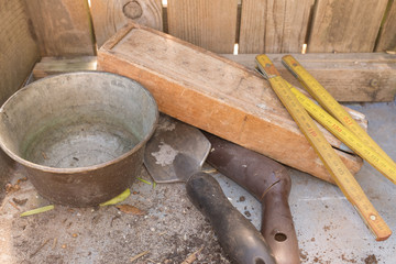 Gardening collage includes images of flower pots, garden