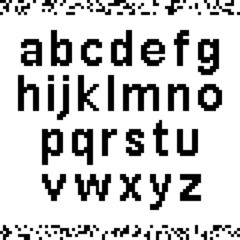 Lower-case pixel font