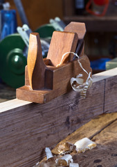 old wooden plane