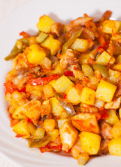 vegetables mix and chicken