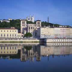Fototapeta na wymiar Famous view of Saône river