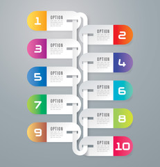 Infographic design vector and marketing icons.