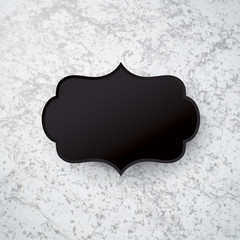 Vintage frame on rock texture background.