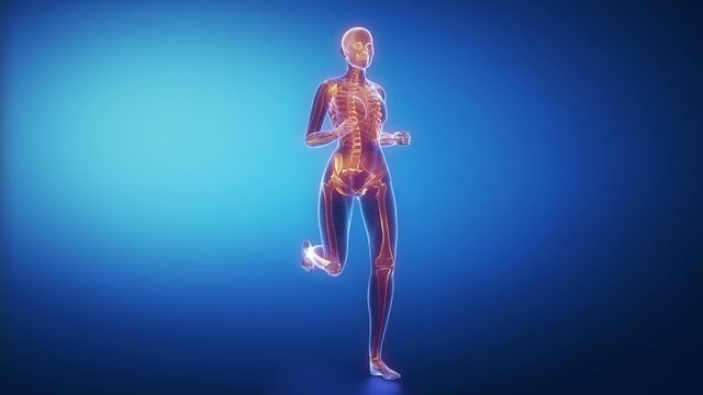 Running man skeleton scan