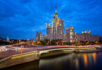 Fototapeta premium Kotelnicheskaya Embankment Building, One of the Moscow Seven Sis