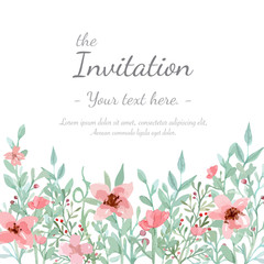 Flower Invitation Card