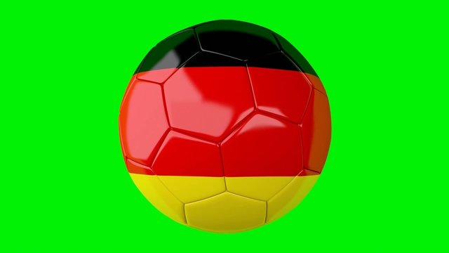 Germany Soccer Ball on Green screen