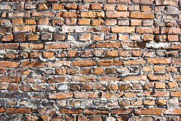 Old wall from red brick