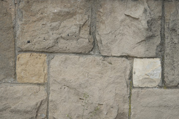 Brick wall pattern texture background in light beige tone