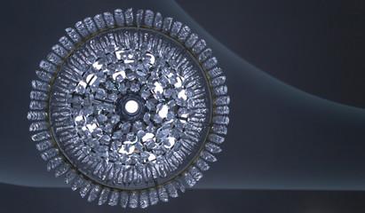 Underneath a Large Circular Chandelier