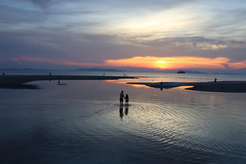 Fototapeta premium sunset over sea