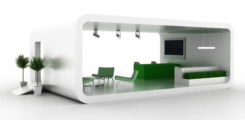 Exhibition booth, original three dimensional models.