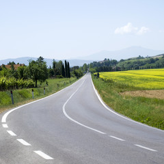 Tuscany. Country road 