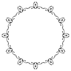 round abstract silhouette frame