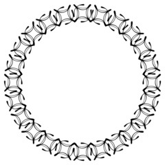 round abstract silhouette frame