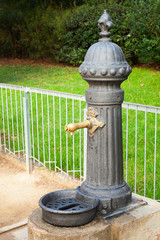 Fototapeta premium Small drinking fountain in Barcelona, Spain