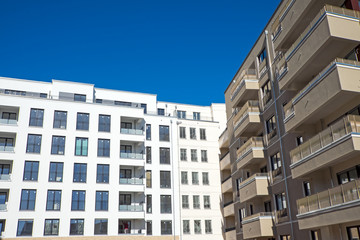 Fototapeta premium Modern apartment house seen in Berlin