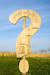 Fragezeichen aus Holz