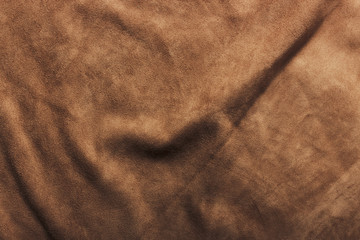 Brown crumpled leather texture