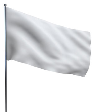 White Flag Waving - stock image