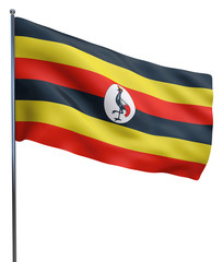 Uganda Flag Waving