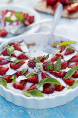 Strawberry tart. delicious dessert