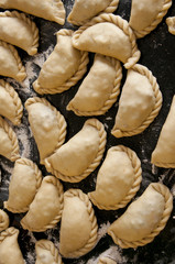 making homemade patty from Indonesia