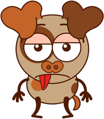 Little brown dog feeling terribly apathetic