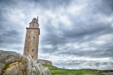 Fototapeta na wymiar La Coruna, Spain, the lighthouse