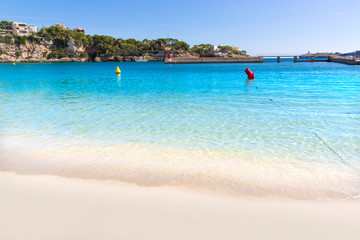 Fototapeta na wymiar Majorca Porto Cristo beach in Manacor at Mallorca