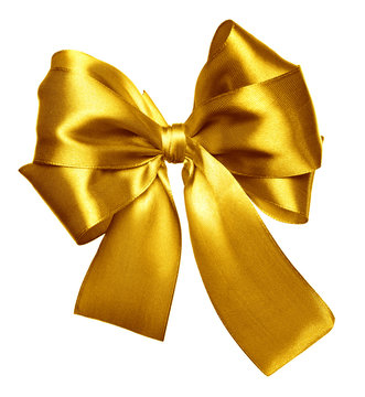 yellow bow made from silk